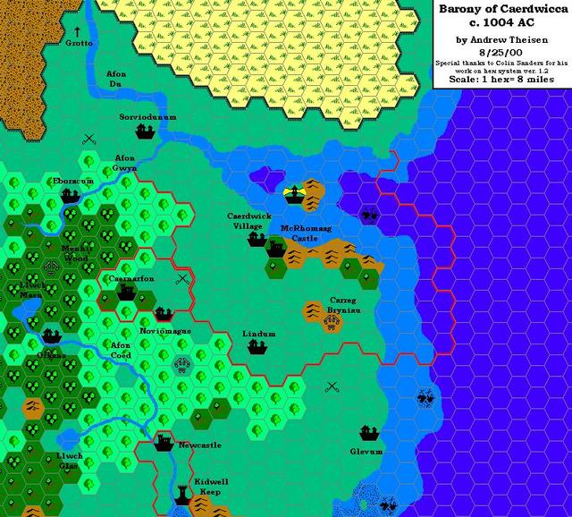 Caerdwicca Map